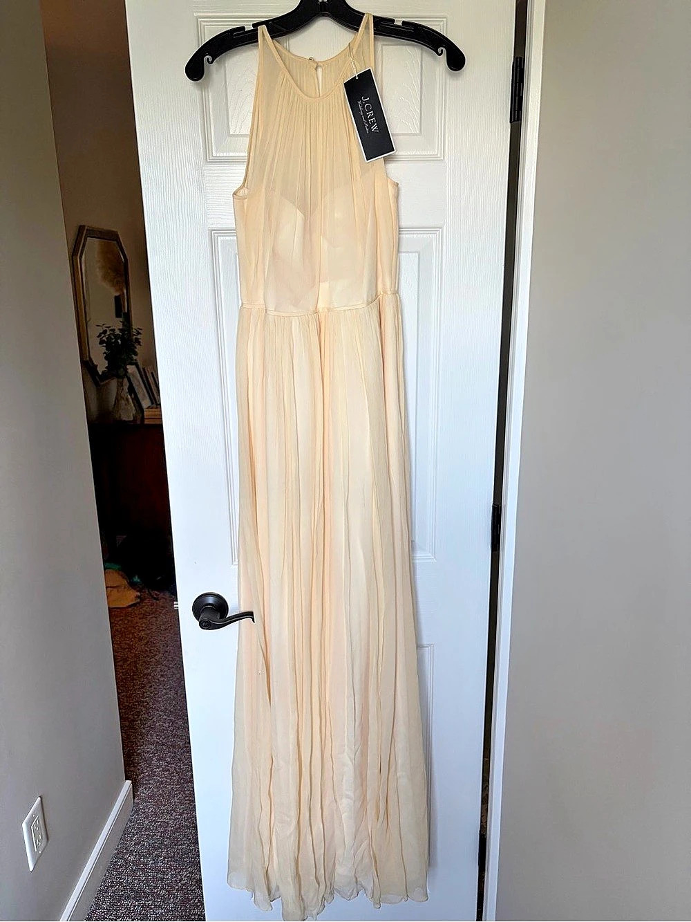 J. Crew Bridesmaid Dress in Light Peach/Cream, Size 2 NWT